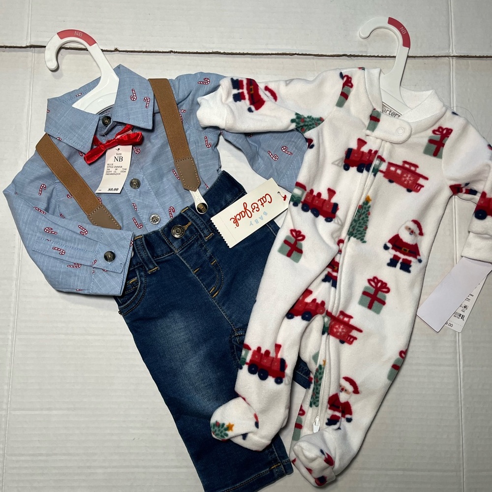 Carter's Festive Santa and Firetruck Baby Outfit Set